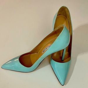 Teal Manolo Blahnik heels